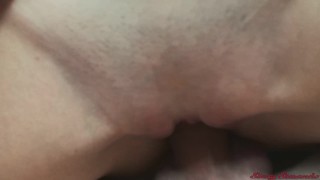 My tight pussy makes him cum to fast (closeup creampie)