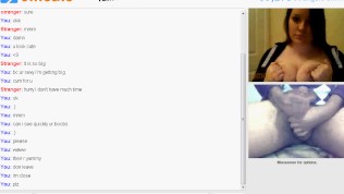 Omegle – BBW Shows her big boobs for cum