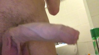 Pissing with a morning erection