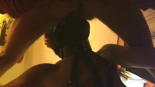 POV Harsh dental gag deepthroating slave slut in leather harness