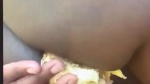 Putting boyfriend’s food up my ass and farting into it.