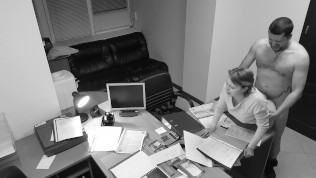 Seduction of office secretary caught on hidden security cam