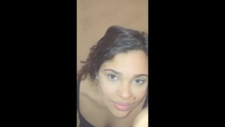 Sexy 18 Latina teen blowjob and big facial on camera.
