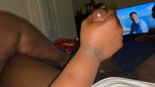 STEPMOM GIVES SONS BBC A OILY HANDJOB DURING QUARANTINE AND CHILL