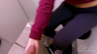 Trying Not To Get Caught In Busy Mall – Risky Public Sex & Blowjob