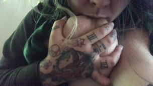 BabyPeach Sucks Her Own Titty// Nipple Abuse & Play Makes Tits Milk