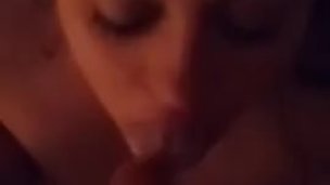 Blonde gives blow job