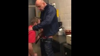 Blowing a customer at work