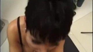 Busty MILF Jeanna plays on my dick with her mouth and hands