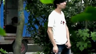 Chinese guys pissing in public part 1