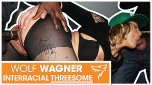 Cock-craving Eva enjoys a filthy threesome with two studs! WOLF WAGNER