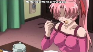 Dirty fantasy for hot brunette in hentai movie