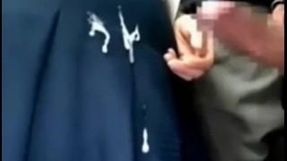 Japanese public bus handjob