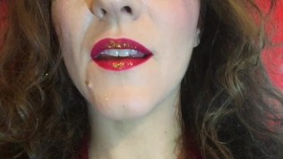 JOI, cum to my red-golden lips.