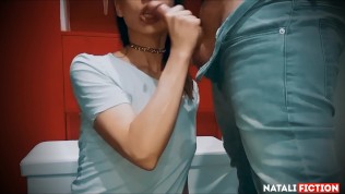 My Girlfriend Makes me a Slow Blowjob with Cum in Mouth – Natali Fiction