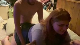 Netflix and chill w/ leather skirt KALLIELONEWOLF