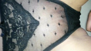 Panty play cumshot with my girlfriend 3