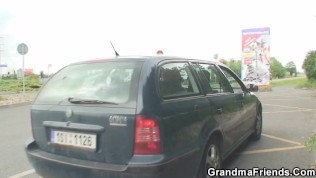 picked up sexy gilf takes double penetration outdoors