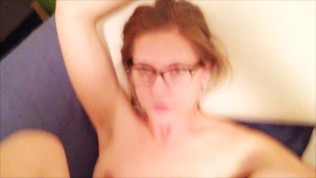 playful couple has drunk sex