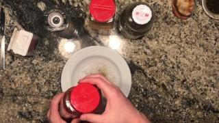 POV you make lamb while your roommate argues with his girl