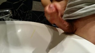 Quick handjob down the drain