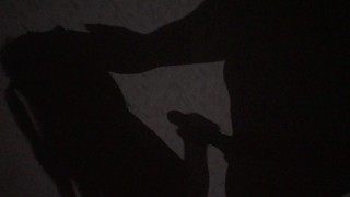 Schoolgirl sucks at the teacher for a grade (Shadow blowjob @BestShadow)