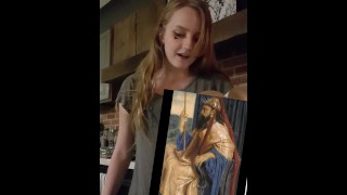 Sexy, BARELY LEGAL E-girl shows feet