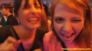 Slutty Teens Suck And Fuck Strippers At CFNM Party