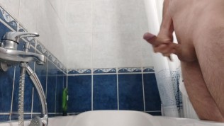 Solo male masturbates big dick after two weeks of abstinence