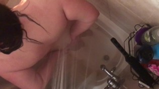 Spy cam catches wife masturbating in shower!