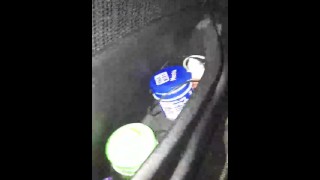 ugly travesti sucking un the car