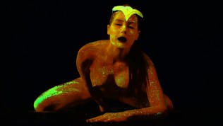 UV porn dildo solo with Charlie Red