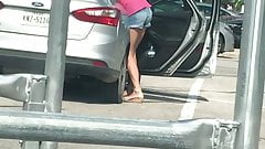 White woman flaunting lil ass