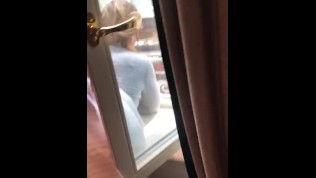 Window fucking in Hamburg, i fuck my sexy wife, public fuck
