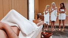 3 Tiny Teens 1 Huge Dick