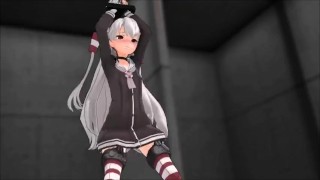 Amatsukaze Restraint Vibrator – Kancolle MMD – 天津風を拘束バイブ責め –