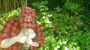 Bigfoot catches me masturbating in the woods! Happy cosplay slut pawg