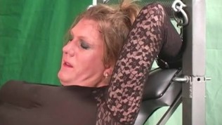 Blonde transvestite used by horny male with big cock