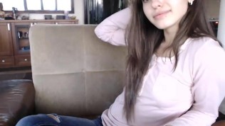 Cute cosplayer girl stripping for cash