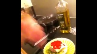 French Girl Gives Messy Handjob To Ketchup Bottle