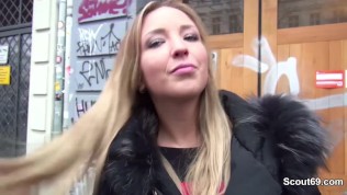 GERMAN SCOUT – Berliner Teeny Kim Davis bei echtem Street Casting gefickt