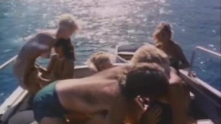 Ginger Lynn in wild orgy on boat