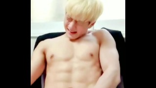 Korean boy big cock masturbating