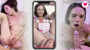mobile app to Control And fuck Busty Brunette !! First Time Anal !