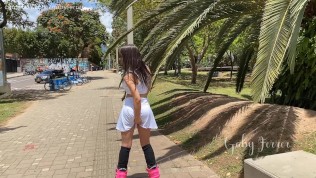 My friend controls my lush while I skate in the park, it is nice to go outside again!