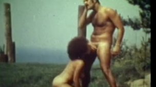 Outdoor vintage pool sex party