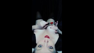 Red Lipstick Clit Vibrator – Eye Contact Loud Shaking Orgasm