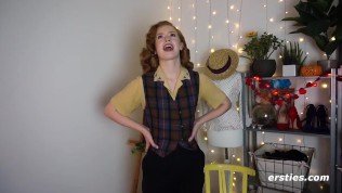 sexy redhead has intense orgasm with black vibe