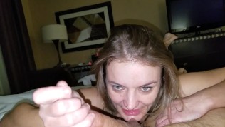 She gave me the best blowjob of my life, then swallowed my cum!!