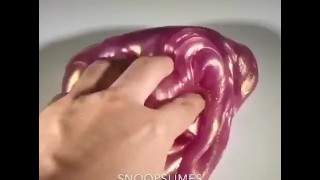 shiny pink slime gets fingered